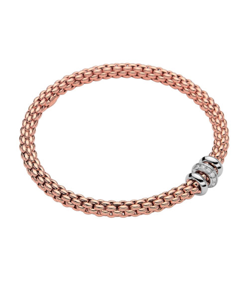 Solo Rose Gold Diamond Rondel Bracelet