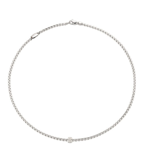 Fope White Gold EKA neckline with diamond rondel